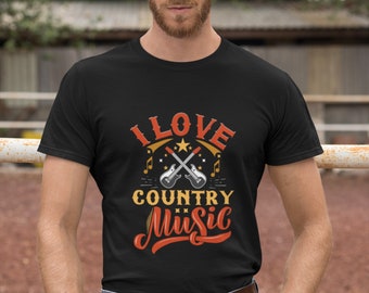 Love country music Unisex Softstyle T-Shirt
