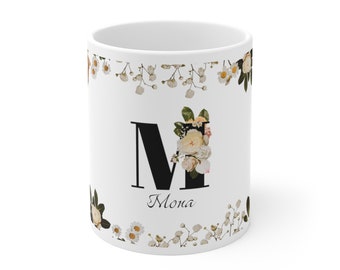 Letter M personalized Ceramic Mugs (11oz)