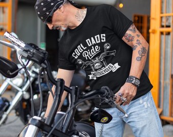 Cool dads ride motorcycles Unisex Softstyle T-Shirt