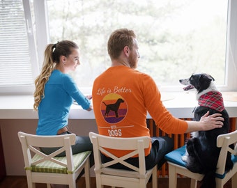 Life better with dogs Unisex Softstyle T-Shirt