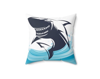 Shark Spun Polyester Square Pillow