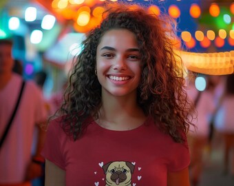 Crazy pug lady Unisex Heavy Cotton Tee