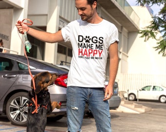 Dogs make me happy Unisex Softstyle T-Shirt
