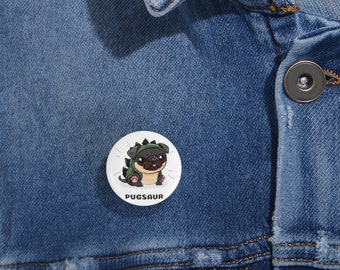 Pugasaur Round Pins