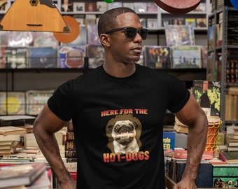 Here for the hotdogs Unisex Softstyle T-Shirt