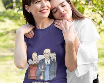 My kids have paws Jersey V-Neck Tee