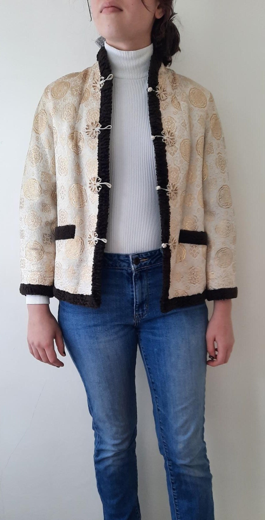 Vintage Chinese Jacquard Jacket - Etsy Vintage Chinese Jacquard Jacket - Etsy