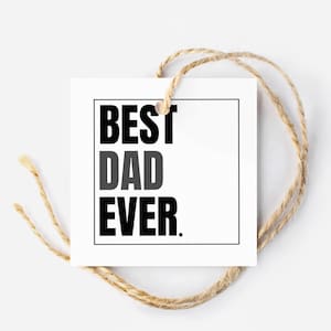Beste vader OOIT | Vaderdagkoekje Tag | Gelukkige vaderdagtag | Cookietag | Papa, we houden van je cadeaulabel