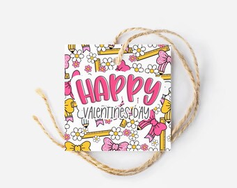 Valentine Treat for Teacher | XO Valentine Cookie box tag |  Teacher Cookie Tag | Home Baker Packaging | Valentine Coffee