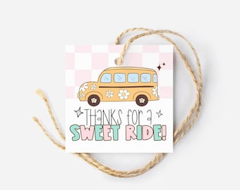 School Bus Driver Appreciaiton Gift | Thanks for a sweet ride | Schoo bus driver gift tag | Extra Mile