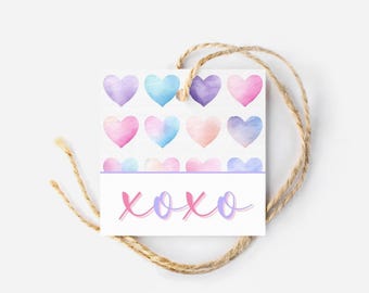 Valentine Treat for someone Sweet | XO Valentine Cookie box tag |  Teacher Cookie Tag | Home Baker Packaging | Valentine Coffee