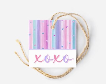 Valentine Treat for someone Sweet | XO Valentine Cookie box tag |  Teacher Cookie Tag | Home Baker Packaging | Valentine Coffee