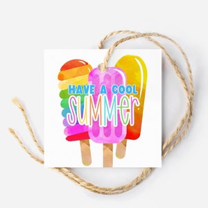 Espero que tengas una etiqueta de regalo imprimible de feliz verano / Etiqueta de verano del último día de clases, etiqueta de regalo de maestro o estudiante / Que tengas un verano fresco