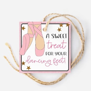 Sweet Treat for your Dancing Feet | Dance Good Luck Tag | Dance Tournament Good Luck | Dance Team Goodie Bag Tag | Dancer Competition