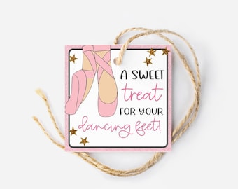 Sweet Treat for your Dancing Feet | Dance Good Luck Tag | Dance Tournament Good Luck | Dance Team Goodie Bag Tag | Dancer Competition