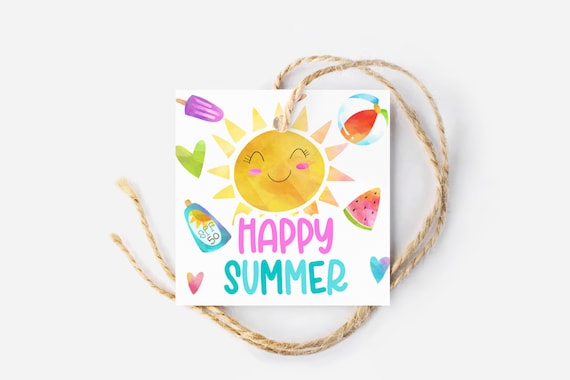 Have a Happy Summer Printable Gift Tag | Last Day of School Tag, Teacher or Student Gift Tag | Summer Gift Tag | Summer Party Gift Tag |