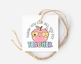 Printable Teacher appreciation Week Cookie Treat Tag | Teacher Treat Gift tag |  Couldn't pick a better Teacher