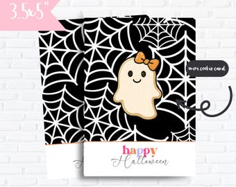 Halloween Cookie Backer Card | Trick or Treat Teacher Gift | Spider Cookie Packaging | Fall Cookie Card Printable