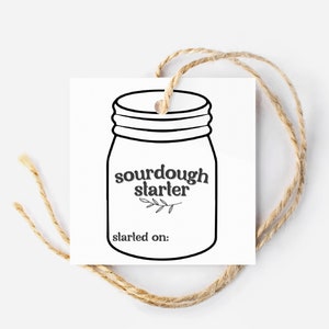 Sauerteig-Anhänger | Sauerteigbrot Anhänger | Konditorei Anhänger | Hausbäckerei Geschenkanhänger | Bäckerei Aufkleber Baked with Love Etikett | Sauerteig füttern