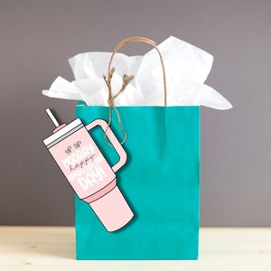 Tumbler Teacher appreciation Week Gift Tag | Sip Sip Hooray | Nurse Appreciation Week | Easy Teacher Appreciation | Water Bottle gift tag