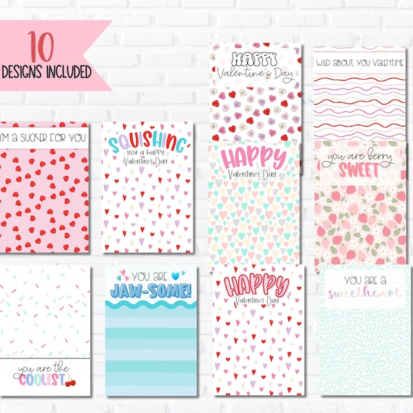 Jaw-some Valentine Card | Squish Valentine | Mini Cookie Card | Wild about you | Printable Kids Valentine Cards | Fun Valentine Cards