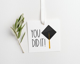 CONGRATS Grad 2024 | Collage Graduation Tag | High School Grad Gift Tag ...
