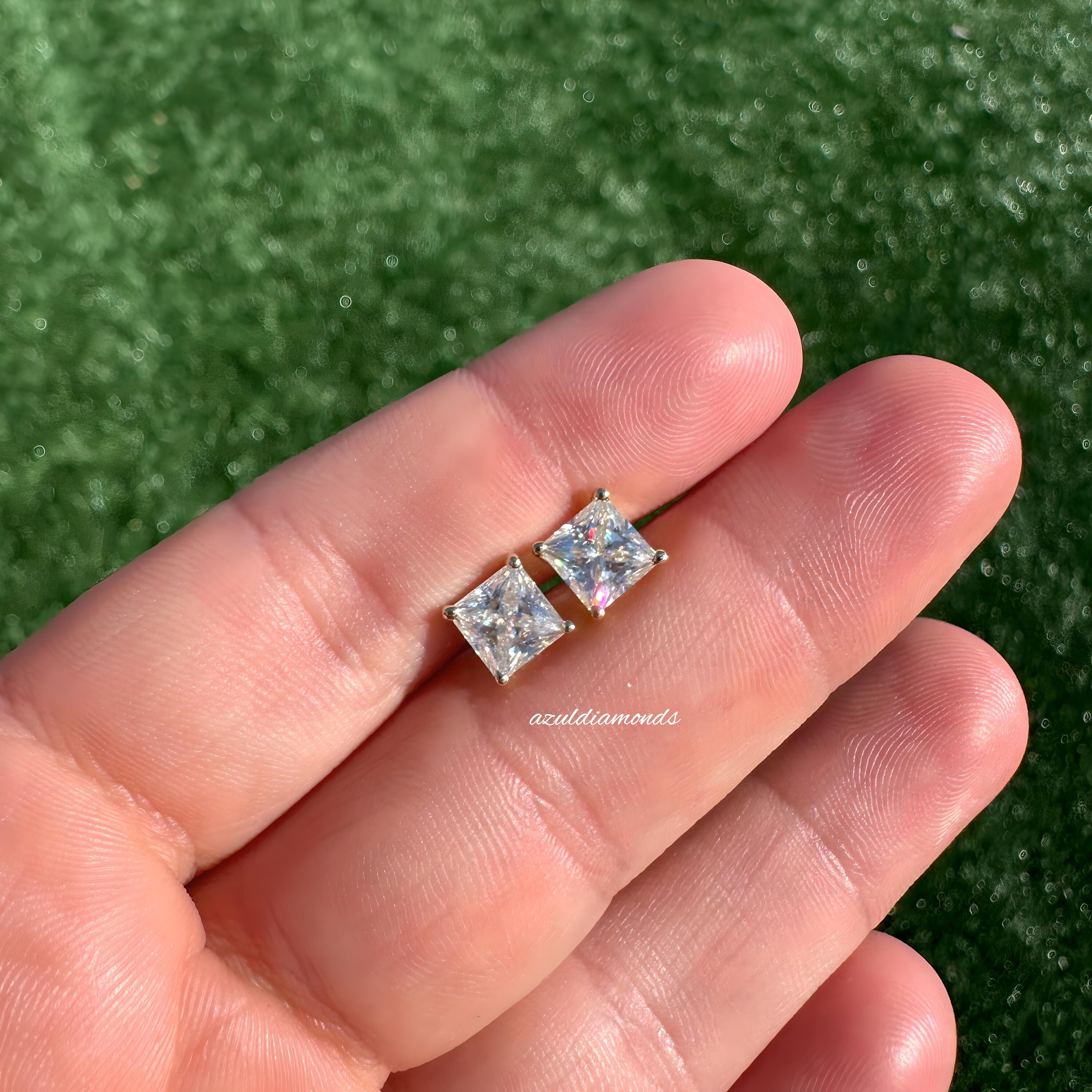 ピアス wing bling 14k post ruba square moissanite earrings s-l400.jpg