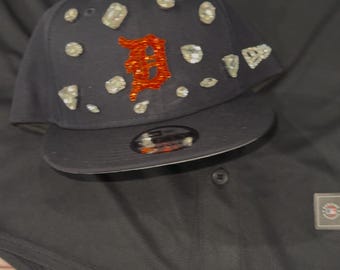 New Bling Detroit Tigers Swarovski Winter Hat Bling Crystal Detroit Tigers Camo Adjustable Hat | MLB Bling  main image 2