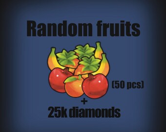 50 random pieces of fruits + gems / diamonds! ps99