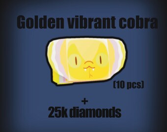 Golden Vibrant cobra 100 pcs + diamonds / gems! cap sim 99