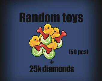 50 random pieces toys + gems / diamonds! ps99