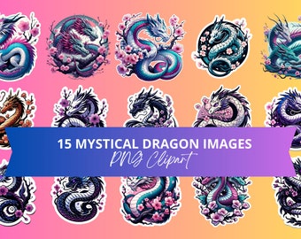 15 Mystical Dragon PNG Clipart Images