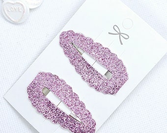 Handmade Glitter Snapclip Set - Vibrant & Sparkly Hair Clips for Girls, Perfect Birthday Gift, Colorful Fashion Accessory