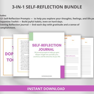 122 Self-Reflection and Personal Growth Journal Prompts, Self-Discovery Journaling Prompts, List of Journal Prompts, Instant Download PDF