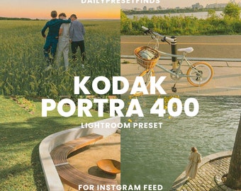 3 Kodak Portra 400 Lightroom-filmpresets, fotografiebewerking Filmlook Recept Vintage preset, Kodak-filmbundelpresets, filmfotografie