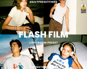 May include: A collage of four images featuring people wearing casual clothing. The top left image shows a person wearing a white t-shirt. The top right image shows a person wearing a white tank top and brown pants. The bottom left image shows a person wearing a white t-shirt with a graphic print of a red and blue figure. The bottom right image shows a person wearing a white t-shirt with blue and white sleeves and the text "born to be fast". The images are edited with a vintage flash film effect.