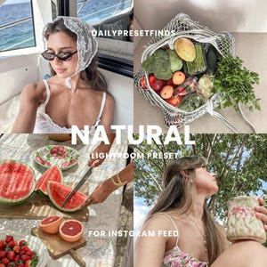 Natural Lightroom Presets, Outdoor Presets, Clean Tones Presets, Instagram Photo Filter, Creamy Bright Airy Preset, Bohemian Mobile Preset