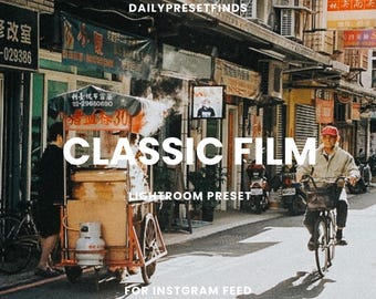 3 CLASSIC FILM Lightroom Presets, Film emulation, Blogger Presets, Film Aesthetic Preset, Vintage Analog Film, Instagram Film Grain Filter