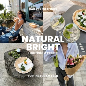 Natural Bright Lightroom-presets, beste mobiele presets, Instagram-fotofilter, geen filtro-presets, heldere presets, heldere luchtige presets, schoon