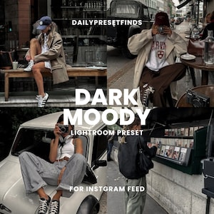 Dark Moody Lightroom Preset for Instagram, Noir Influencers Filter, Trendy Preset for Instagram & Bloggers Filter, Moody Aesthetic Preset