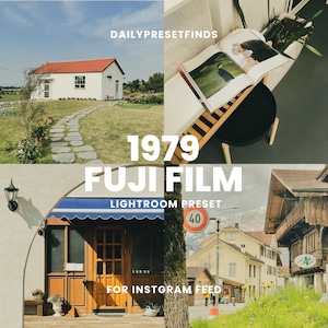 1979 Fuji Film Lightroom Presets Aesthetic Film Presets Mobile Lightroom Retro Vintage 1979 Film Filter for Instagram, Fujifilm Presets