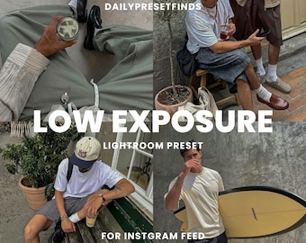 5 Low Exposure  Mobile Lightroom Preset, Instagram Preset Low exposure Aesthetic Presets, Influencers and Blogger Preset, Noir Moody Presets