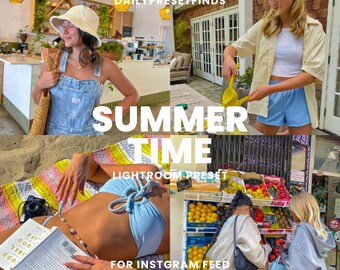 5 Summer Lightroom Presets, Natural Color Pop Presets, True To Color Preset, Bright Presets, Summer Aesthetic Presets, Outdoor Presets