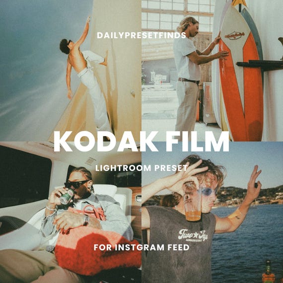 Vintage KODAK FILM PORTRA Lightroom Presets for Mobile Vintage Retro Filter, Grain presets, Analog Film Presets Instagram, Kodak Film 35mm