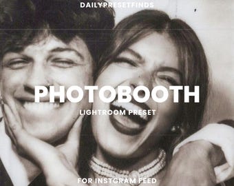 フォトブースのフィルムプリセット、白黒Lightroomのプリセット、ビンテージフィルム写真、ポートレートプリセット、インフルエンサープリセット、デジタルカメラのセピアプリセット、レトロな外観