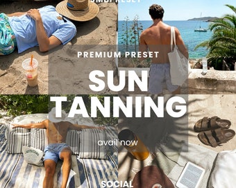 Sun Tanning Lightroom Preset Beach Preset Aesthetic Beach Vibes Minimal Preset