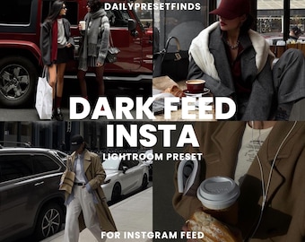 Dark Insta Lightroom Presets for Instagram & Bloggers filters Best Deal - Black Aesthetic, Dark Moody Aesthetic Lifestyle Filter Minimalist
