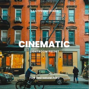 Cinematic Lightroom Presets Color Grading Photo for Mobile, Film Presets Cinematic Urban Photography, City Cinematic Film Stimulation Look