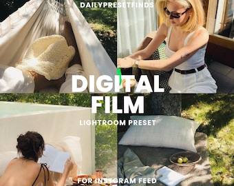 5 Digital Film Lightroom Presets, Analog 35mm Presets, Film Simulation, Digi Cam Presets, Vintage Film Aesthetic Grain Presets, Kodak Film