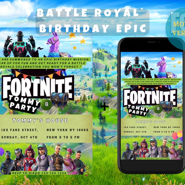 Royale Celebration Digital Birthday Invitation themed editable canva template for Kids Instant Download